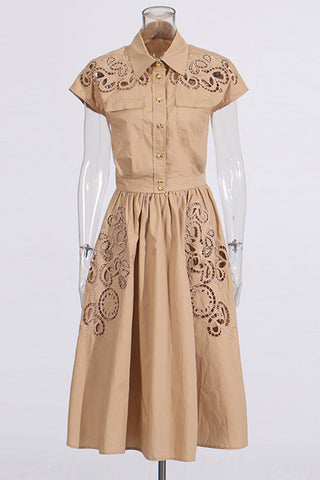 Elegant Eyelet Skirt Set