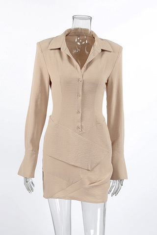 Button-Down Casual Mini Dress