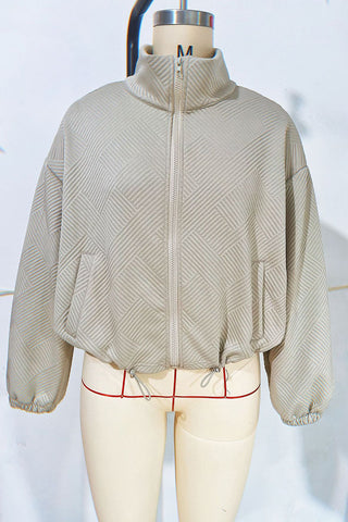 Zip-Up Textured Jacket