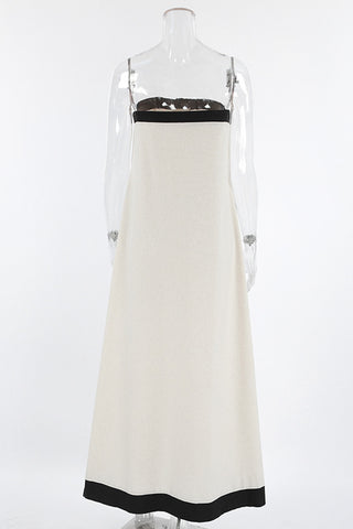 Strapless Button-Front Casual Dress