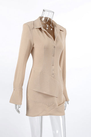Button-Down Casual Mini Dress