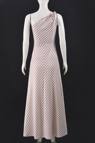 One-Shoulder Striped Dress