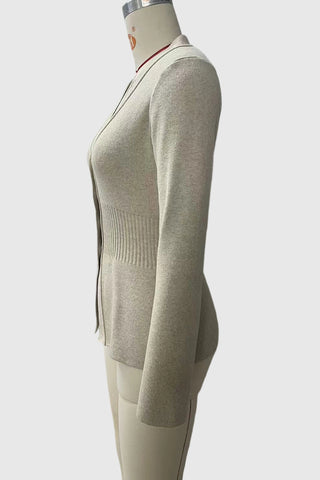 Buttoned Cardigan with Flared Sleeves