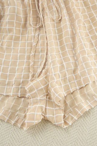 Stylish Checkered Short Set
