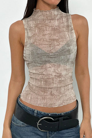 Sleeveless Textured Tank Top