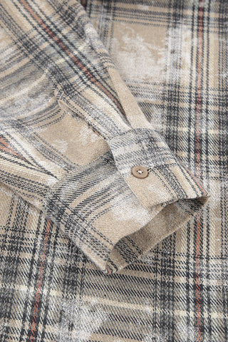 Checkered Button-Up Oversized Shirt