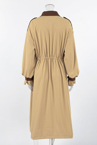 Longline Utility Jacket with Contrast Trim