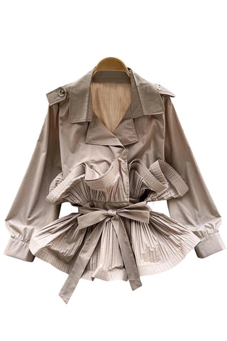 Ruffled Tie-Waist Blouse