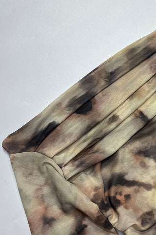 Off-Shoulder Ruched Long Sleeve Top