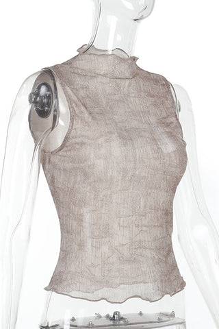 Sleeveless Textured Tank Top