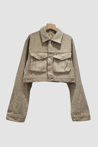 Glitter Embellished Denim Jacket