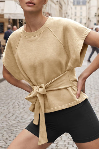Stylish Tie-Front T-Shirt