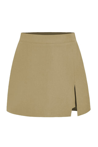 Sleek Front-Slit Mini Skirt