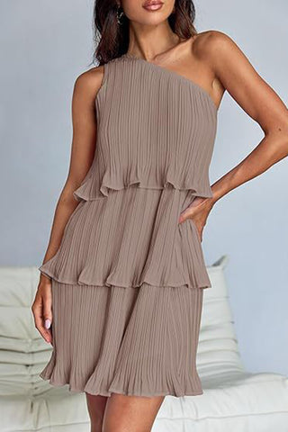 Asymmetrical Tiered Casual Dress