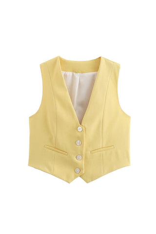 Classic Buttoned Waistcoat Vest