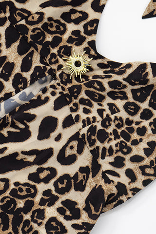 Leopard Print Halter Neck Tank Top