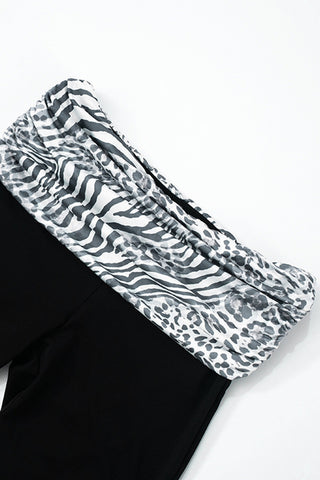 Sleeveless Zebra Print Pants Set