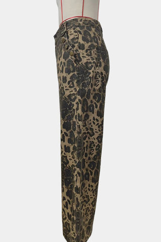 Stylish Leopard Print Pant Set