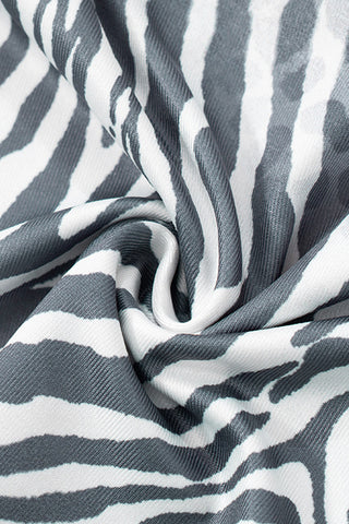 Sleeveless Zebra Print Pants Set