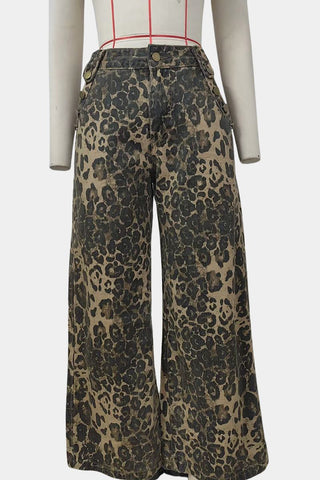 Stylish Leopard Print Pant Set