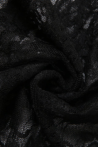 Lace Overlay Shorts Set with Spaghetti Straps