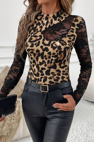 Lace Sleeve Sheer Top