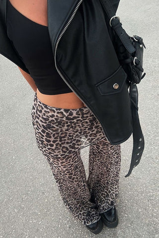 Flared Polka Dot Casual Pants