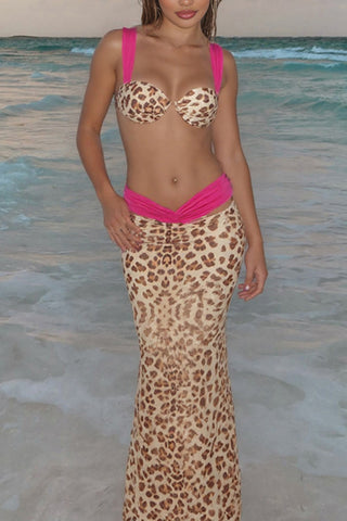 Vibrant Paisley Skirt Set with Twist Top