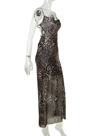 Animal Print Halter Sundress