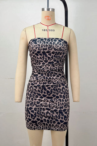 Strapless Patchwork Mini Dress