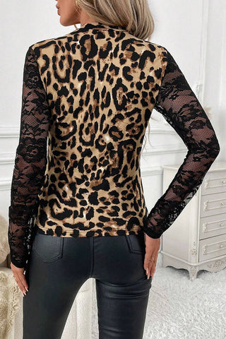 Lace Sleeve Sheer Top