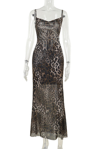 Animal Print Halter Sundress