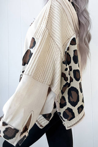 Animal Print Zip-Up Hoodie