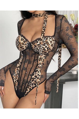Lace Long-Sleeve Bodysuit