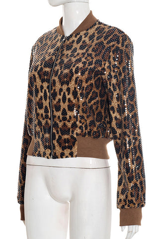 Sequin Bomber Jacket