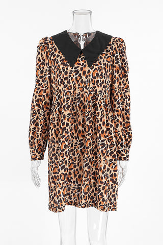 Leopard Print Casual Dress
