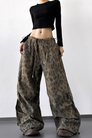 Animal Print Relaxed Casual Pants