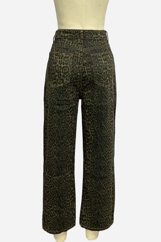 Relaxed Fit Printed Straight Jeans