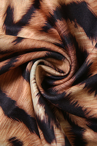 Strapless Bow Animal Print Top