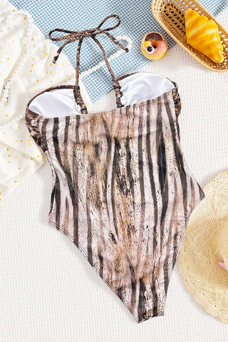 Trendy Animal Print One-Piece Swimsuit