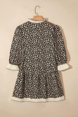 Leopard Print Casual Dress