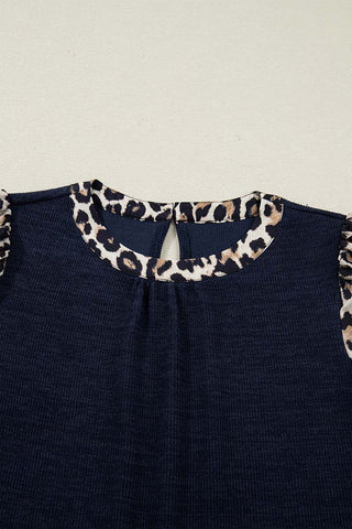 Animal Print Sleeve T-Shirt