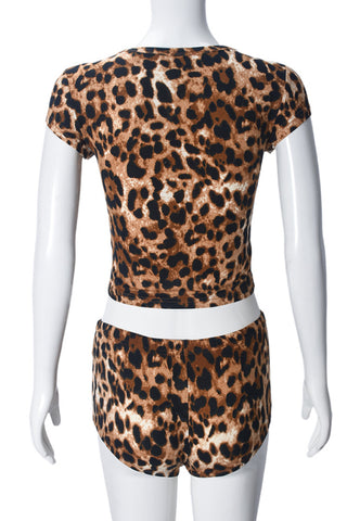 Leopard Print Casual Set