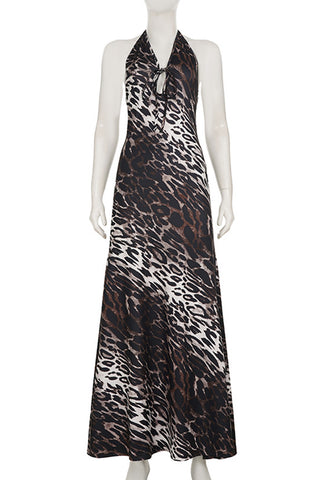 Halter Animal Print Dress