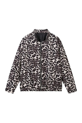 Bold Leopard Print Bomber Jacket