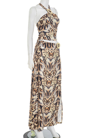 Halter Neck Skirt Set