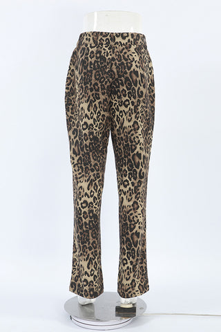 Animal Print Casual Pants