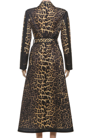 Animal Print Wrap Jacket