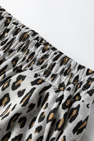 Animal Print Two-Piece Pants Set