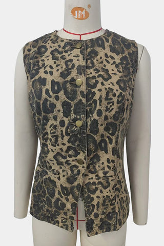 Stylish Leopard Print Pant Set